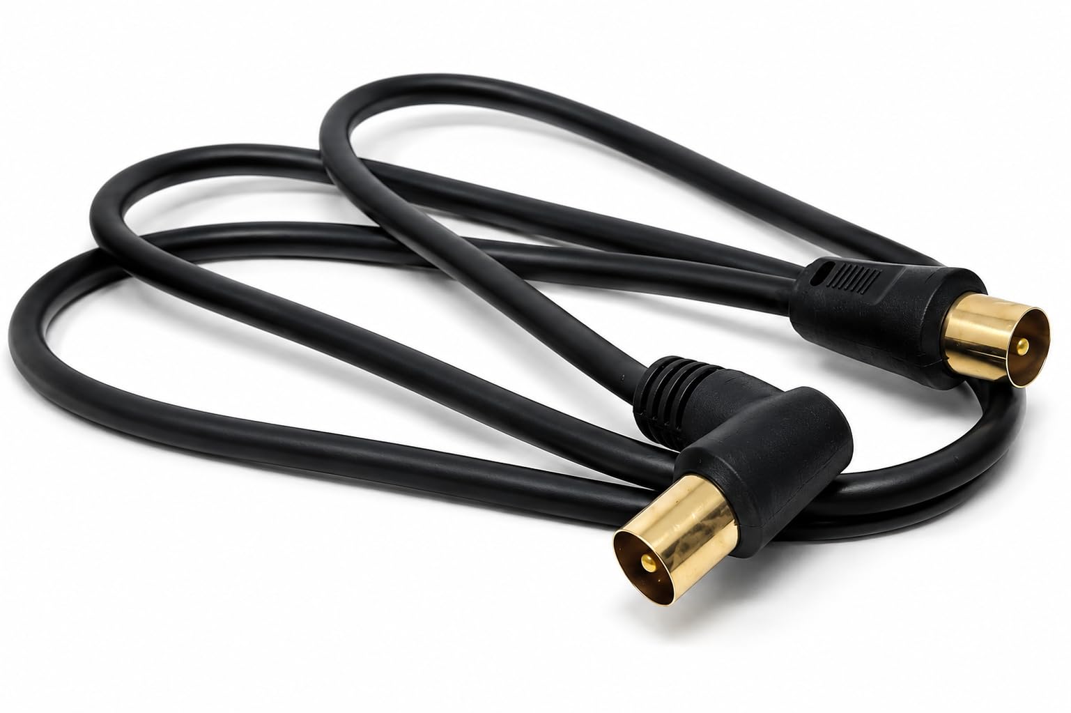 DRUT TV Male to Male Plug Coaxial Cable RG6 Aerial Digital Antenna RF Fly Lead Cable