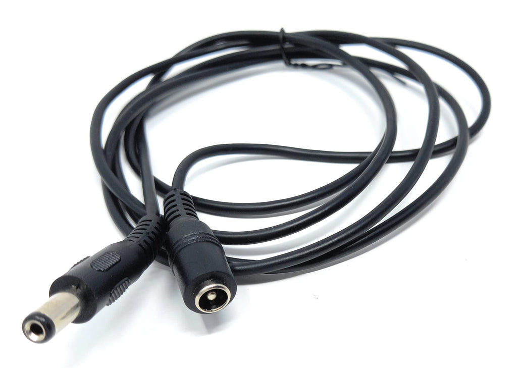 5.5mm x 2.1mm DC Power Plug to Socket, Male to Female CCTV, LED, Modem Router, Music Instruments Extension Lead Cable