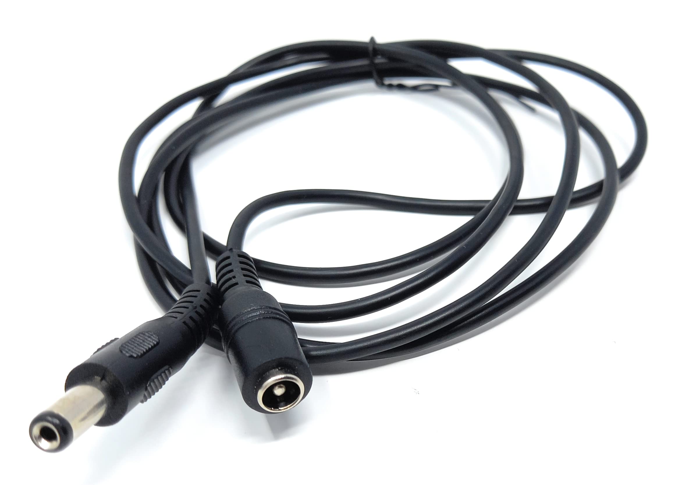 5.5mm x 2.1mm DC Power Plug to Socket, Male to Female CCTV, LED, Modem Router, Music Instruments Extension Lead Cable