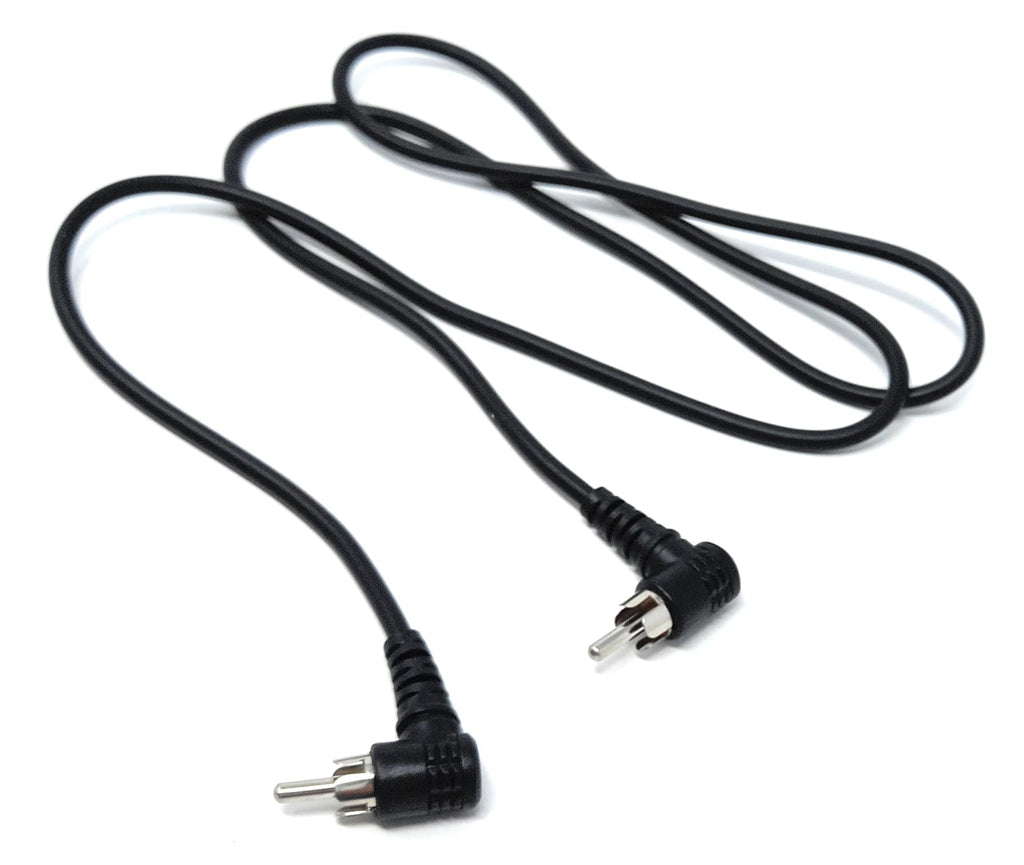 DRUT 1m Single RCA to RCA Phono Audio Video Cable, 90 Degree Right Angle Lead 3.3ft