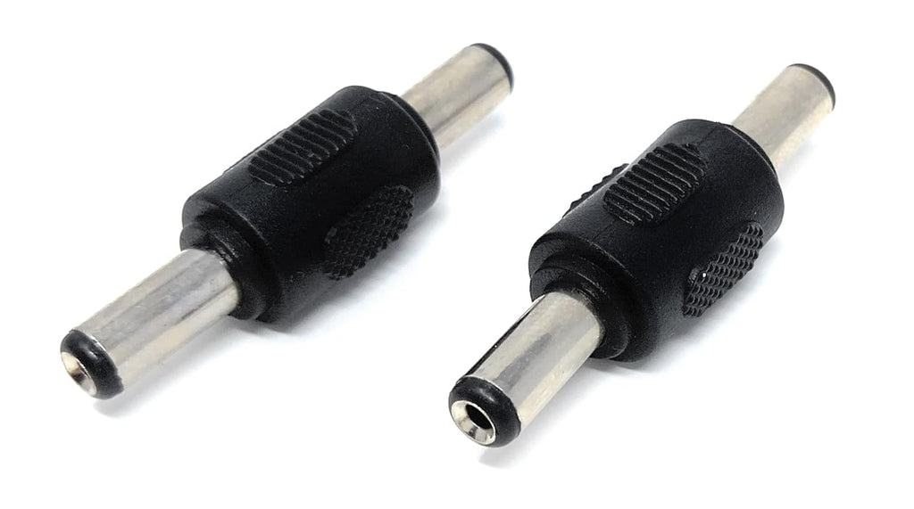 DRUT 5.5mm x 2.1mm DC Power Coupler Male to Male Plugs Gender Changer Cable Adapter, 5.5mm Outer Plug 2.1mm Inner Socket