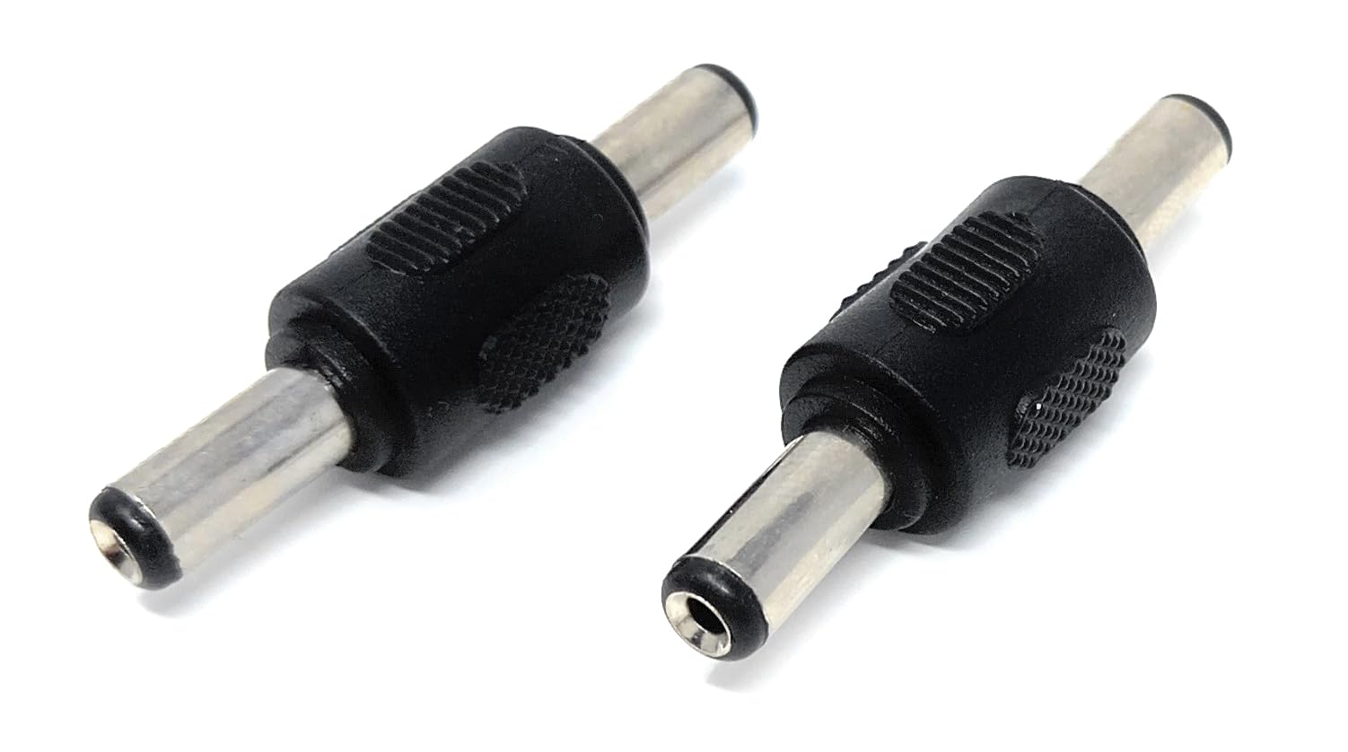 DRUT 5.5mm x 2.1mm DC Power Coupler Male to Male Plugs Gender Changer Cable Adapter, 5.5mm Outer Plug 2.1mm Inner Socket