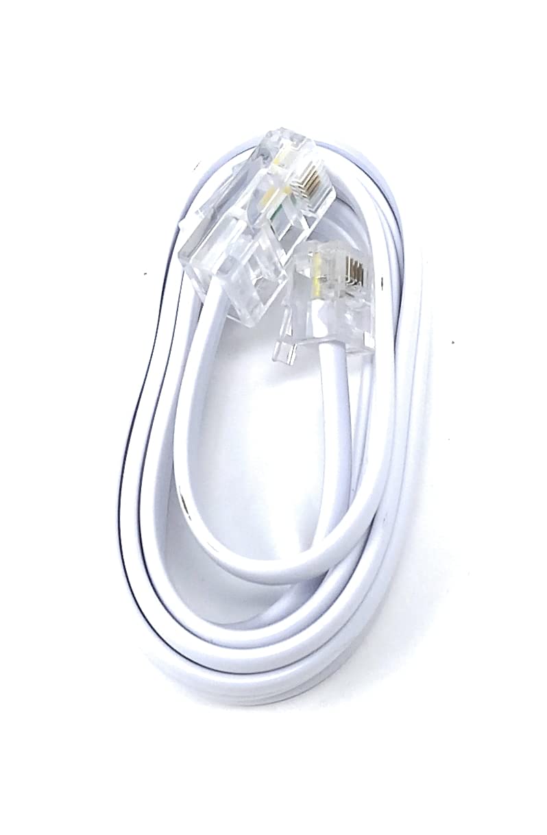 DRUT Flat RJ11 to RJ45 Male to Male 4 wire Broadband, Modem Cable Lead