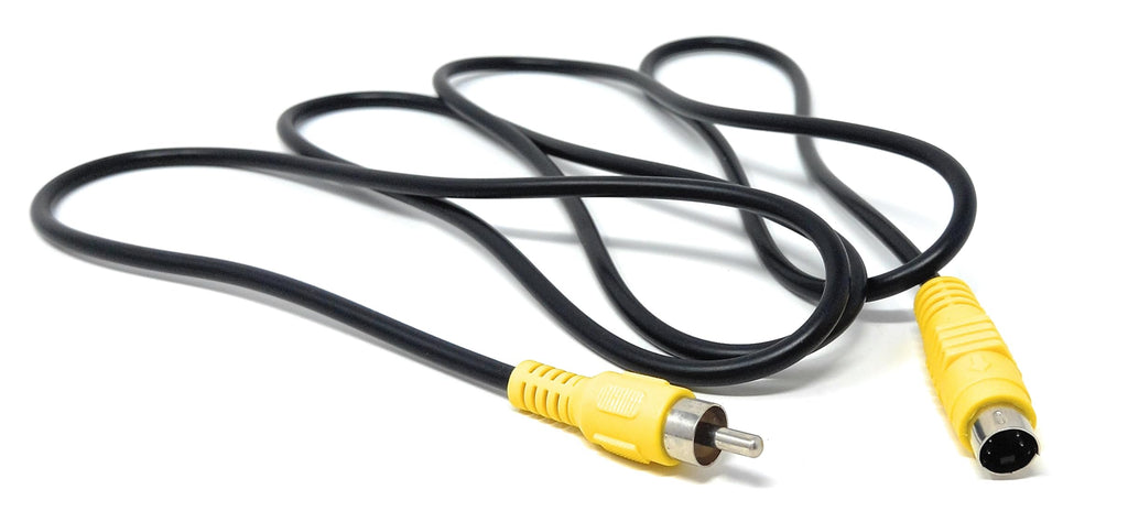 DRUT 1.5m Single RCA to S-Video 4-Pin TV AV Converter Cable – Adapter for PC, Computer, Video, and Projector