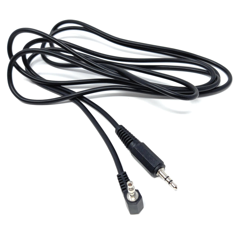 DRUT 2m Right Angled 3.5mm Stereo Jack to 3.5mm Jack Audio Cable Lead Nickel Ends 6.5ft
