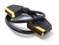 DRUT Scart to Scart Cable Lead, 21 Pin Male to Male (Plug to Plug) RGB Cord for TV, VCR, DVD Player Gold Plated