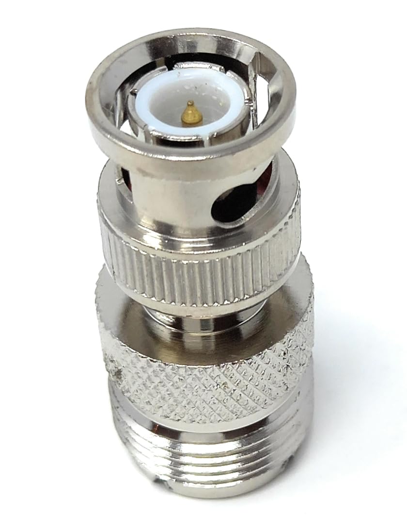 DRUT BNC Male to PL259 SO239 UHF Female Socket Cable Adapter