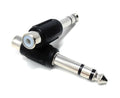 DRUT 6.35mm 1/4 Stereo Jack to RCA Phono Socket Adapter
