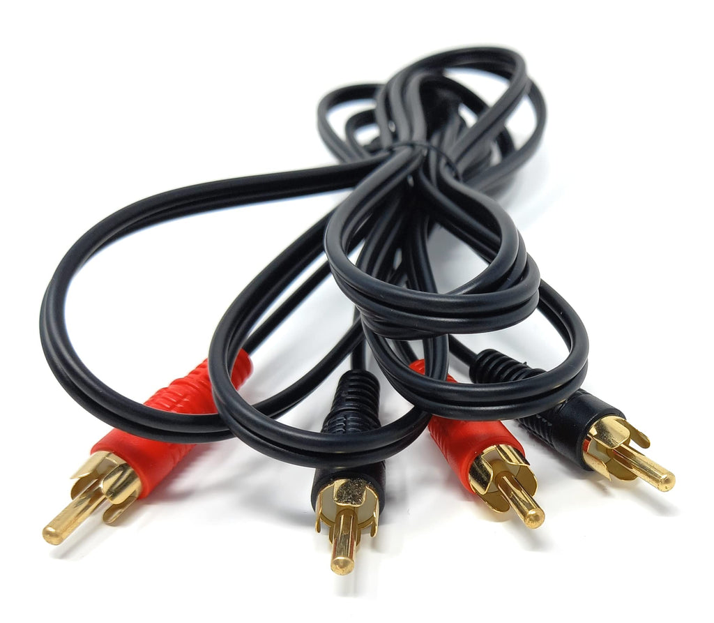 DRUT RCA to RCA Phono Twin Jack to Jack Stereo Audio Cable Lead Cord Compatible With CD/DVD/Amplifier/Hifi/DJ Mixer/Turntable