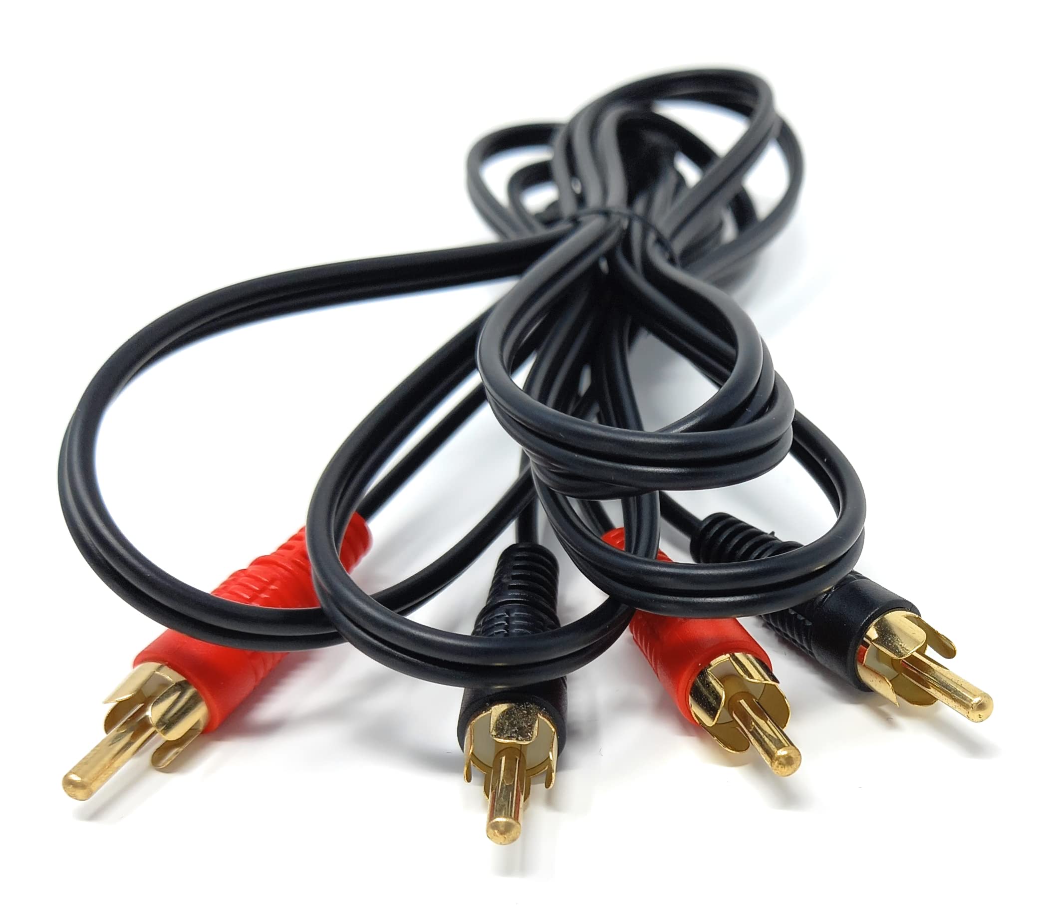 DRUT RCA to RCA Phono Twin Jack to Jack Stereo Audio Cable Lead Cord Compatible With CD/DVD/Amplifier/Hifi/DJ Mixer/Turntable