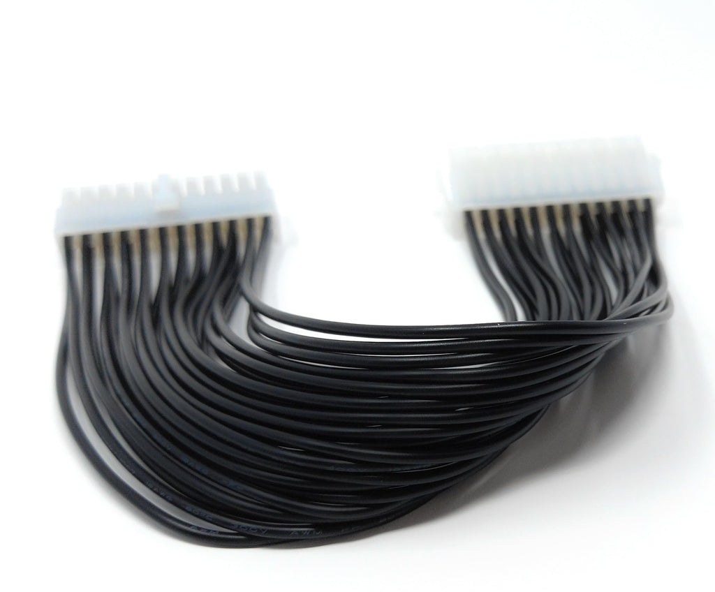 DRUT 30cm ATX 24-Pin Male To Female Extension Cable Connector, PC Motherboard PSU Power Supply Lead 1ft