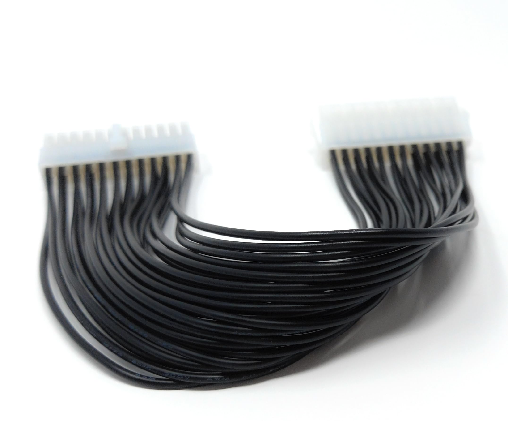 DRUT 30cm ATX 24-Pin Male To Female Extension Cable Connector, PC Motherboard PSU Power Supply Lead 1ft
