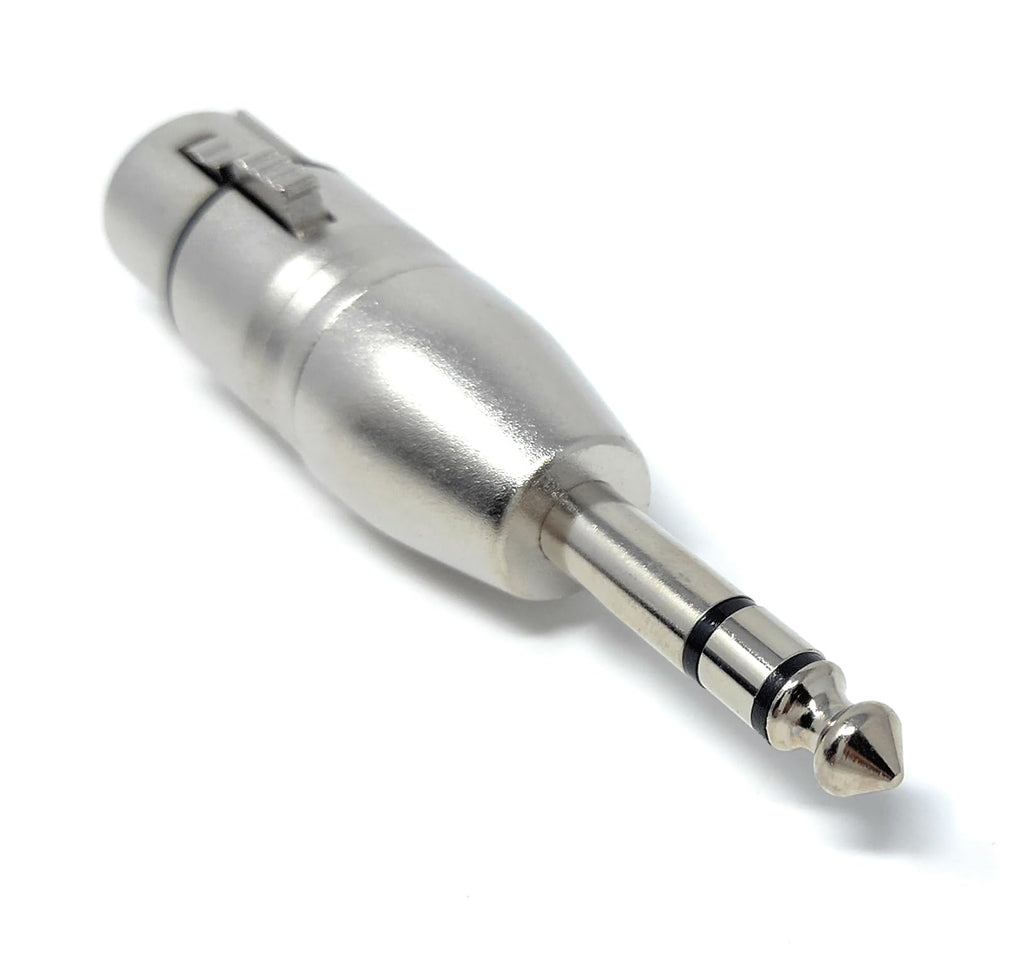 DRUT XLR Female 3 pin to 6.35mm Stereo Jack TRS Plug Adapter Cable Lead Converter