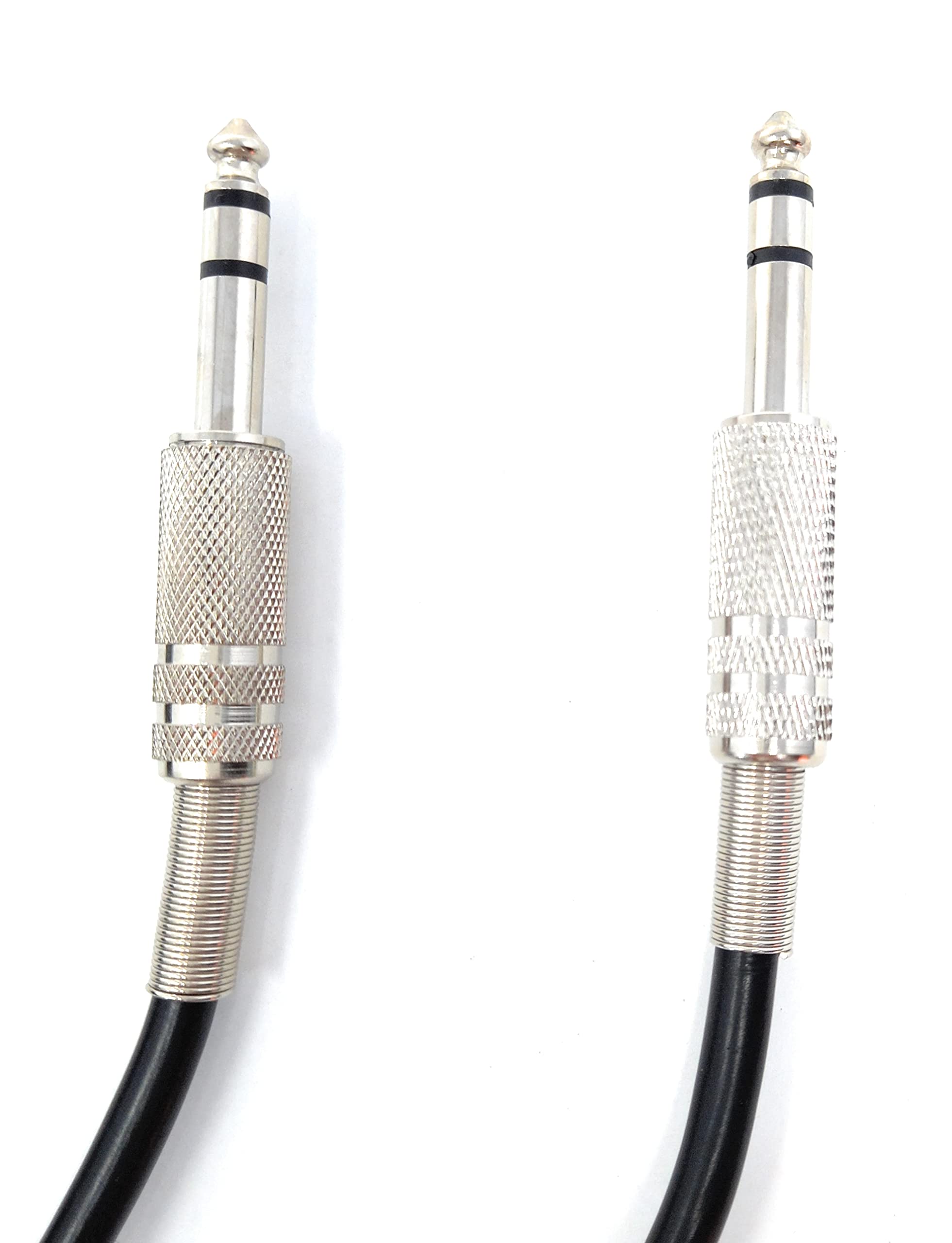 DRUT 6.35mm Male to 6.35mm Male Stereo Audio Cable, 1/4" TRS Connectors For Professional Music Instruments & Home Audio