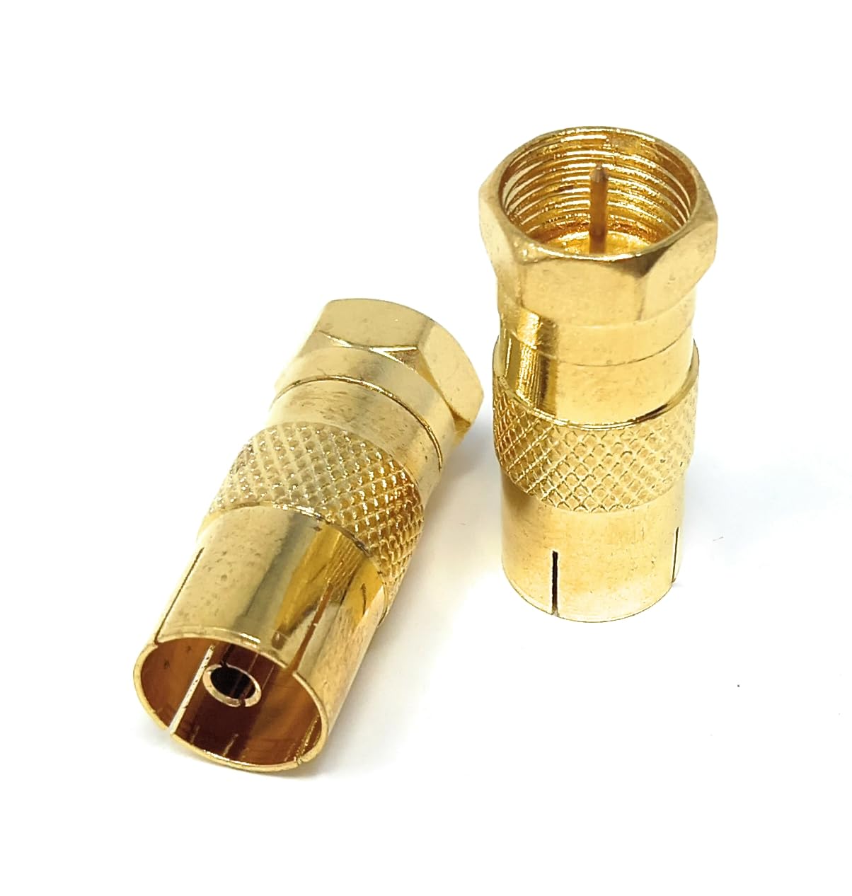 DRUT RF Female Coax Socket to F Type Screw Male Plug Adapter Converter for TV, Satellite Cable