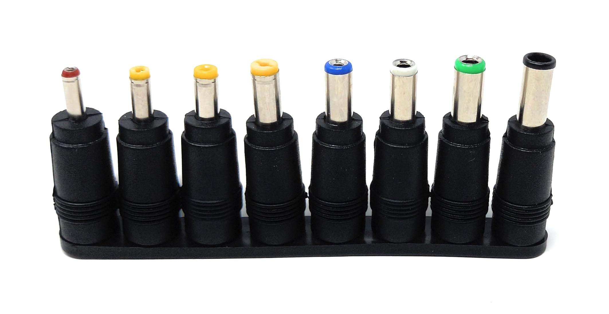 DRUT 5.5 x 2.1mm DC Power Socket to Multi Adapters Plugs 3.5 x 1.35mm, 4.0 x 1.7mm, 4.8 x 1.7mm, 5.5 x 1.7mm, 5.5 x 2.1mm, 5.5 x 2.5mm, 6.3 x 3.0mm, 6.0 x 4.4mm, 8 pcs. Pack