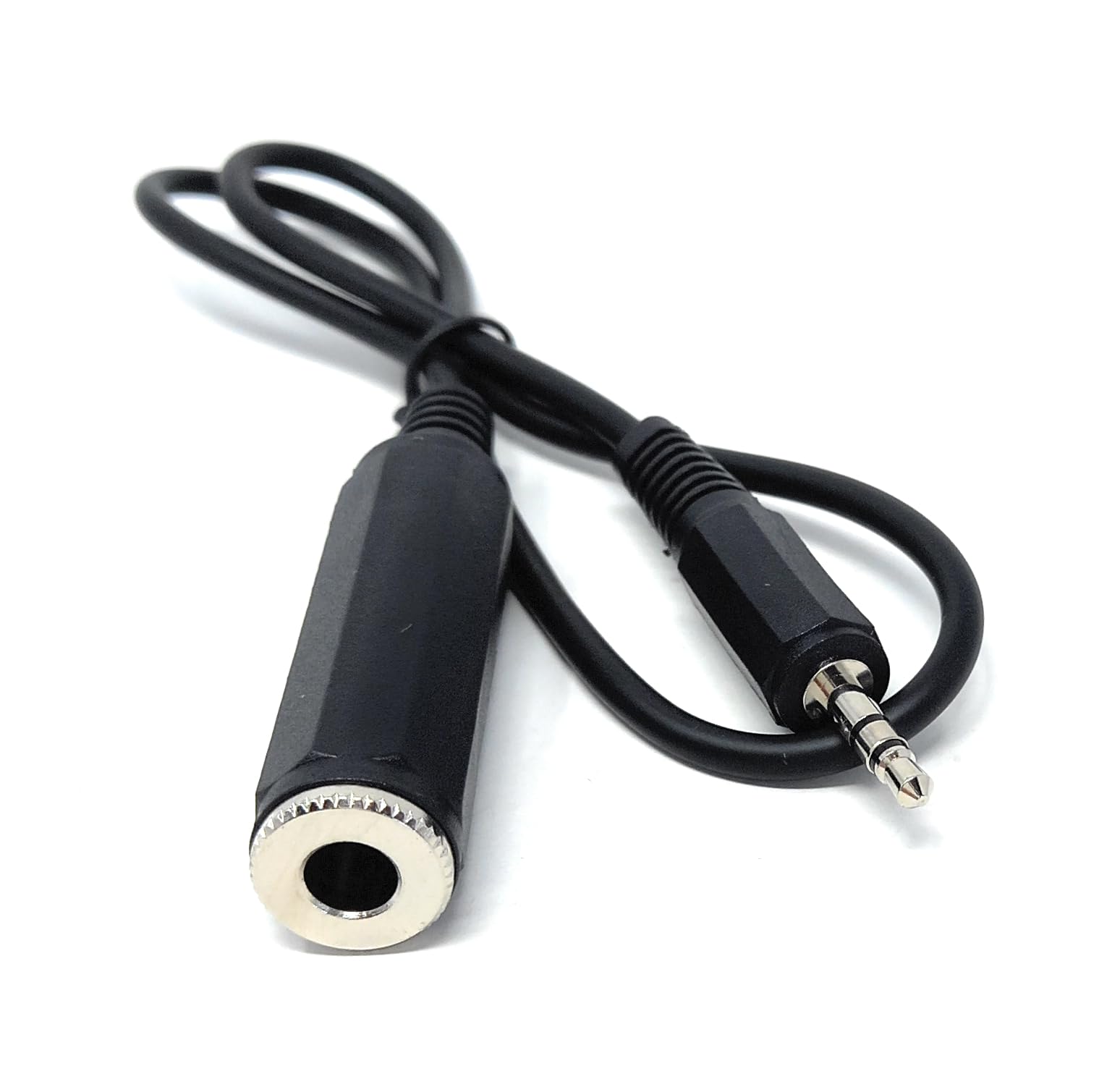 DRUT 3.5mm Stereo Jack to 6.35mm Stereo Socket Extension Lead Cable For Mics and Headphones