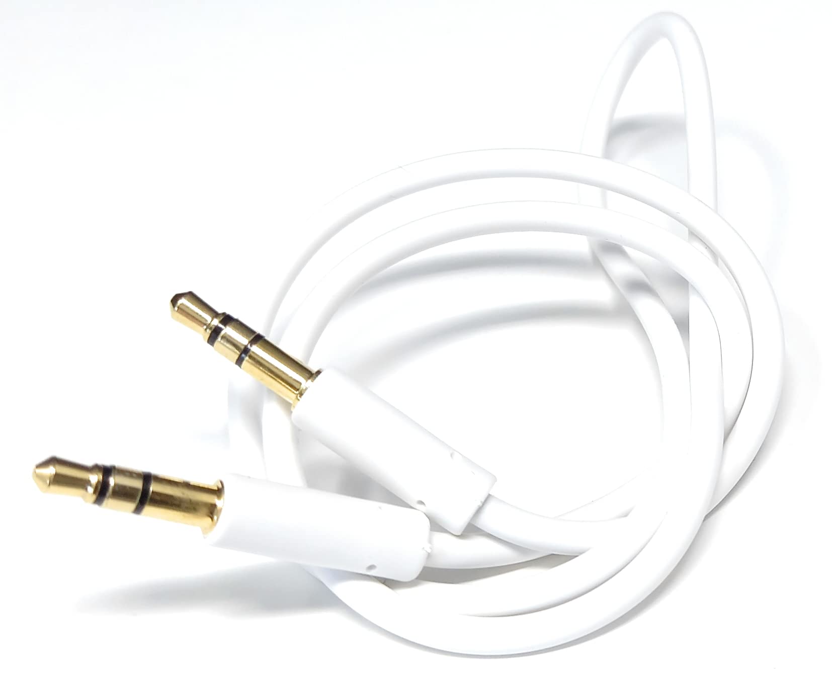 DRUT 3.5mm Stereo Audio Jack Plug to Plug, Male to Male AUX, Slim Flexible Lead Cable