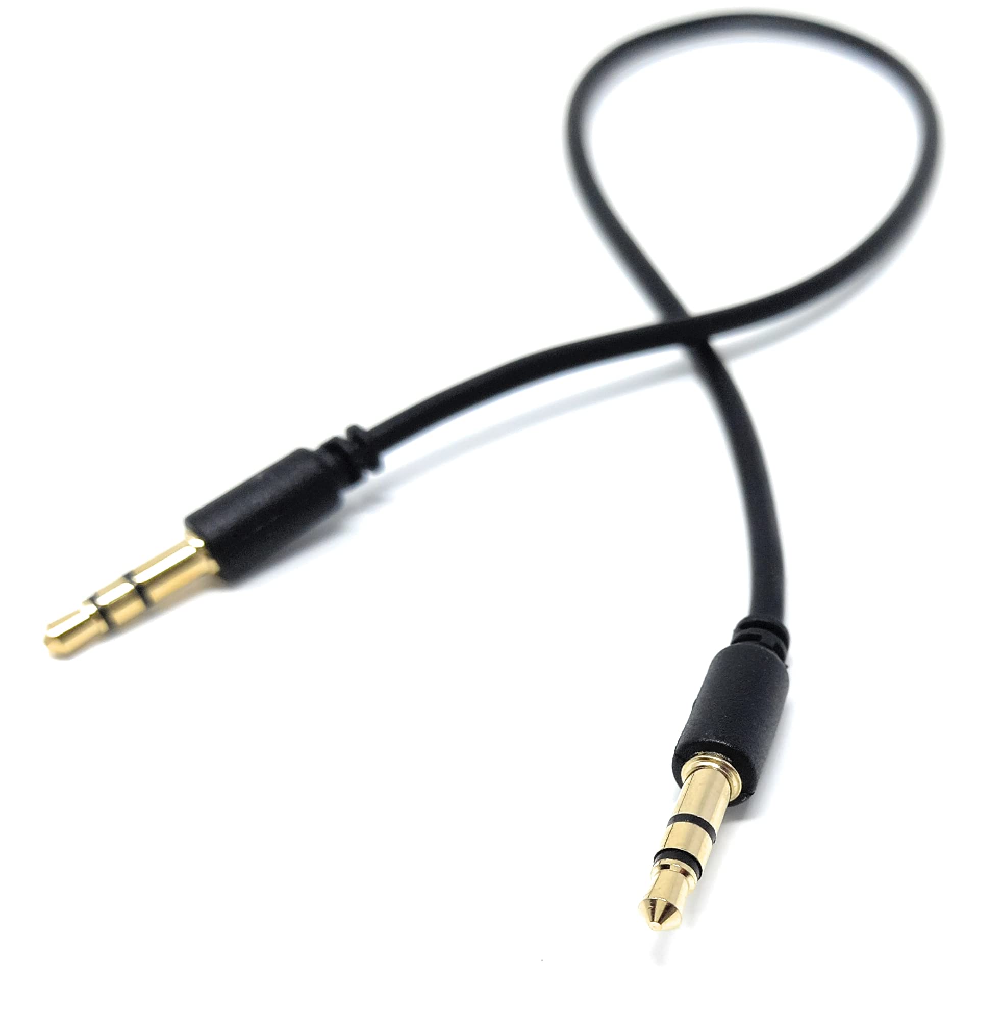 DRUT 3.5mm Stereo Audio Jack Plug to Plug, Male to Male AUX, Slim Flexible Lead Cable