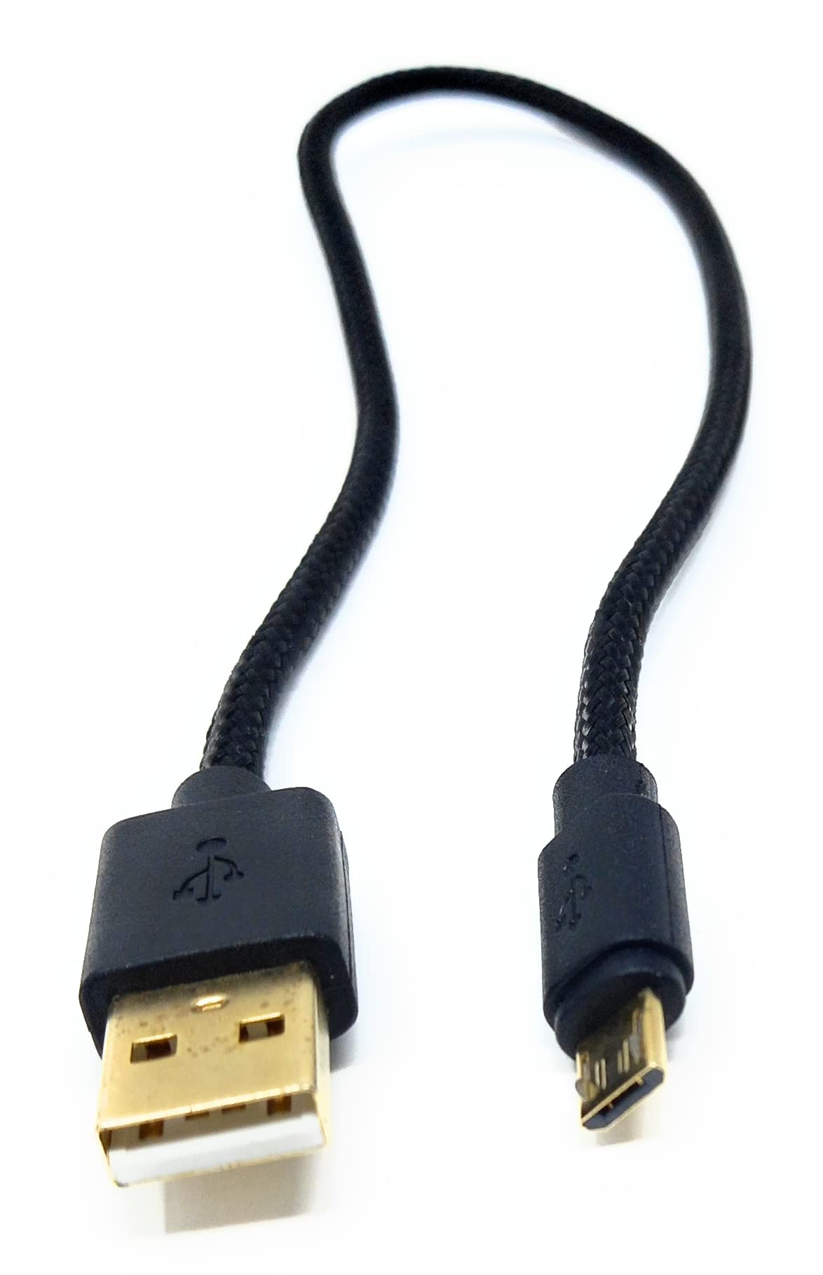 DRUT Micro USB to USB 2.0 Fast Charger Braided Cable 24AWG, A-Male to Micro B Gold Connectors Lead