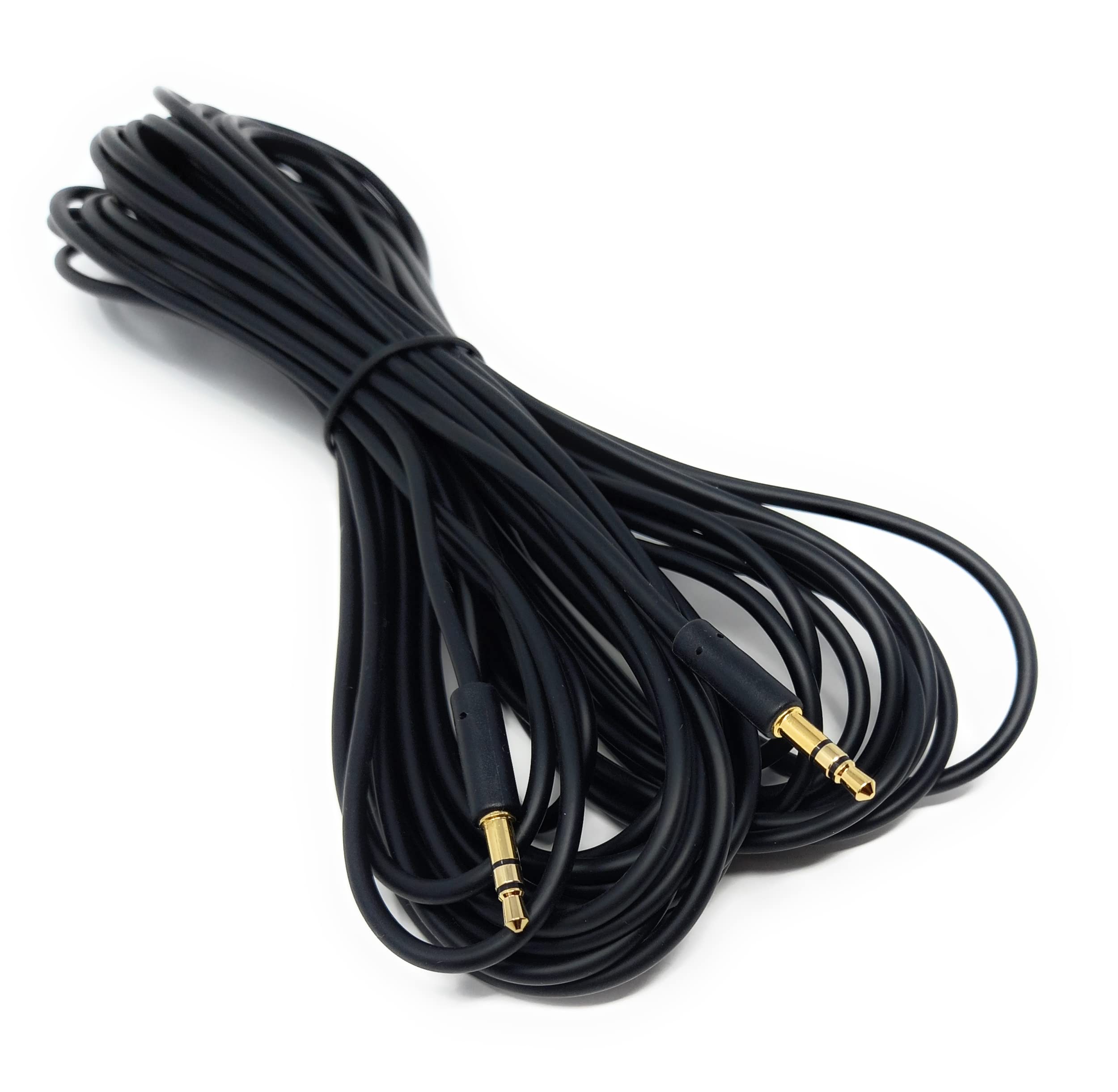 DRUT 3.5mm Stereo Audio Jack Plug to Plug, Male to Male AUX, Slim Flexible Lead Cable