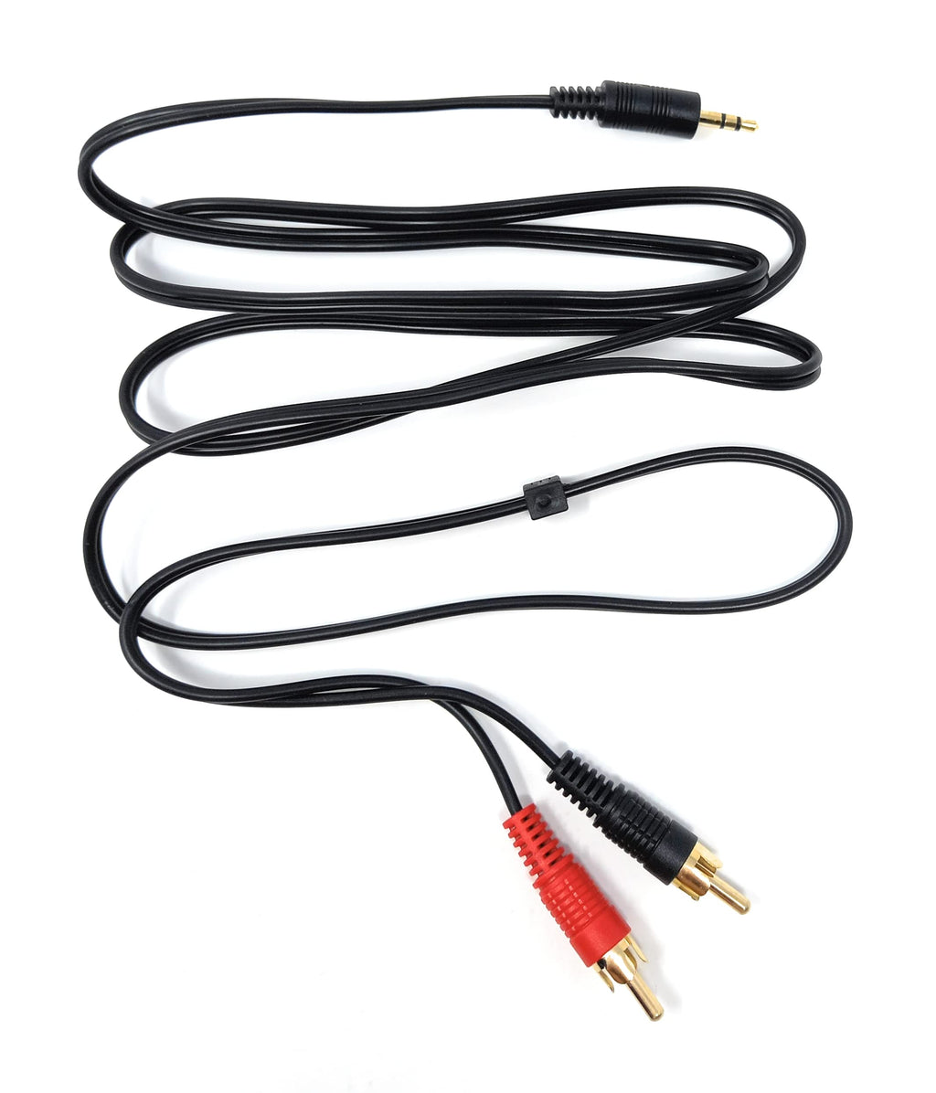 DRUT 3.5mm to Twin RCA Stereo Aux Phono Audio Cable Mini Jack Lead Cord Y Splitter Headphone Cord RCA Y Splitter Adapter