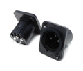 DRUT 3-Pin XLR Male Chassis Mount Socket – Plastic Panel Jack for Audio, Microphone, Studio, DJ Mixer and Speaker Connections, Solder Terminals