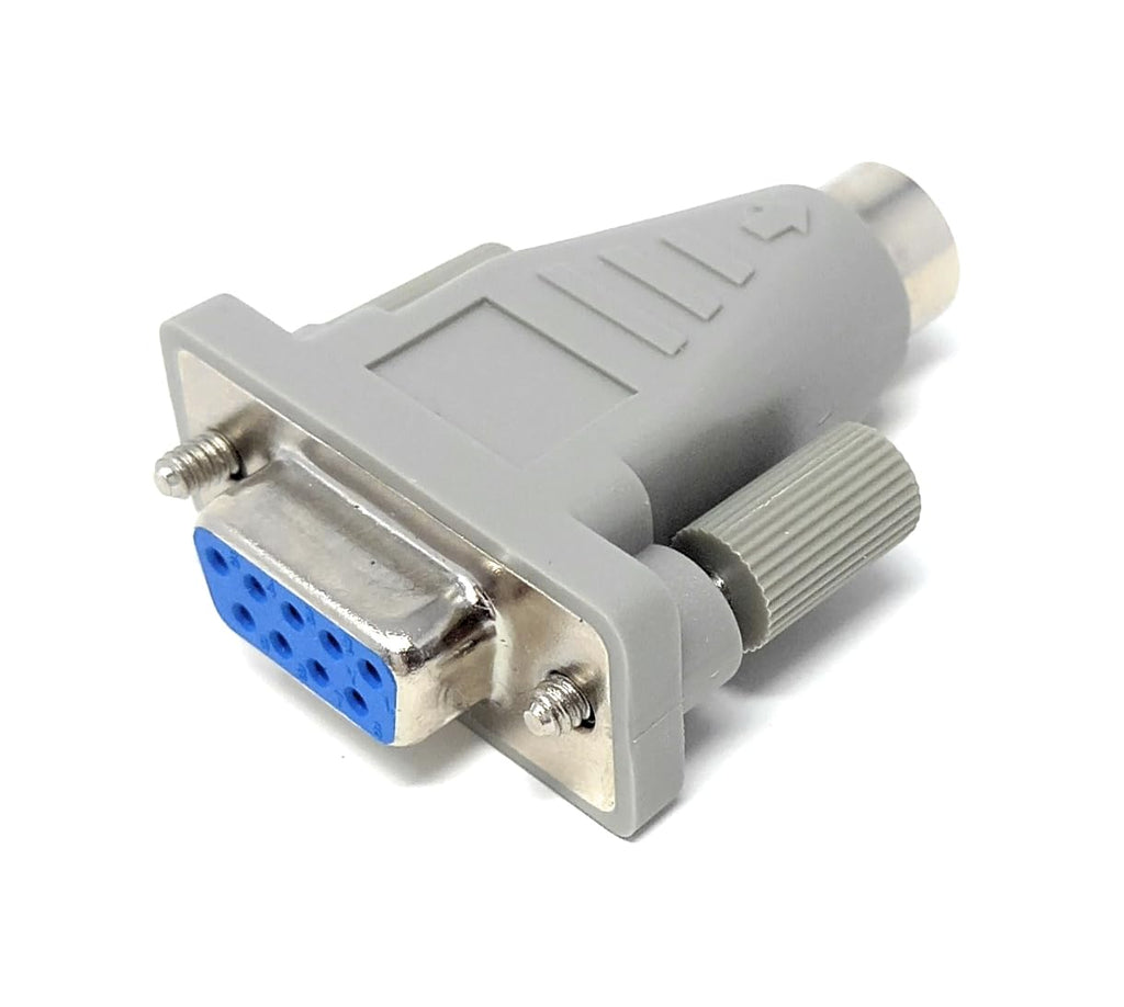 DRUT DB9 Female to PS/2 Mini-DIN 6-Pin Female Serial Adapter – Legacy Mouse Converter for Serial Port Devices