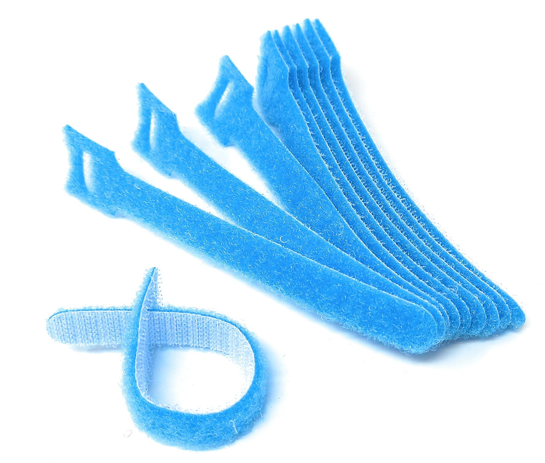 Hook & Loop Reusable Cable Ties 135mm x 12mm – 10 Pack – Adjustable Cord Organizer Straps for Wires, Cables, Home, Office & Electronics – Durable & Reusable Fastening Ties