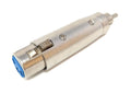 DRUT XLR Female to RCA Male Audio Adapter, Balanced to Unbalanced Connector, Metal Construction, Professional Microphone Mixer DJ Equipment Converter
