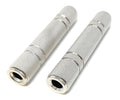 DRUT 6.35mm to 6.35mm Stereo Jack Female To Female Adapter Joiner Cable Coupler, Gender Changer Nickel Metal