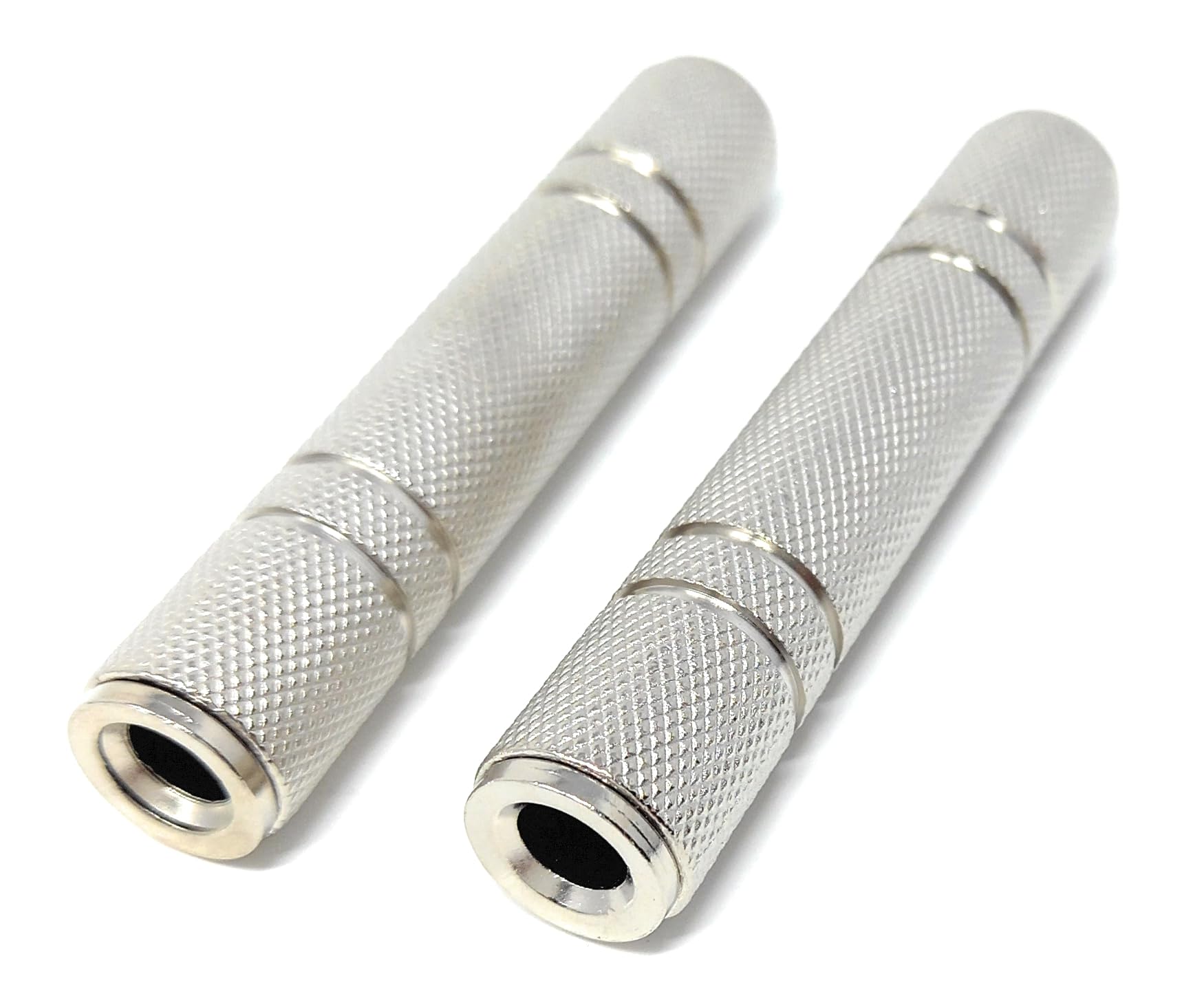 DRUT 6.35mm to 6.35mm Stereo Jack Female To Female Adapter Joiner Cable Coupler, Gender Changer Nickel Metal