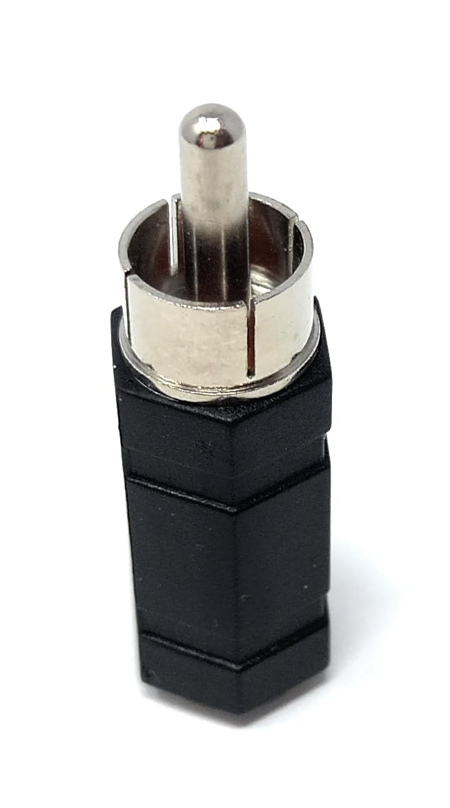 DRUT 3.5mm Mono Jack Socket to RCA Phono Socket Plug Audio Cable Lead Adapter