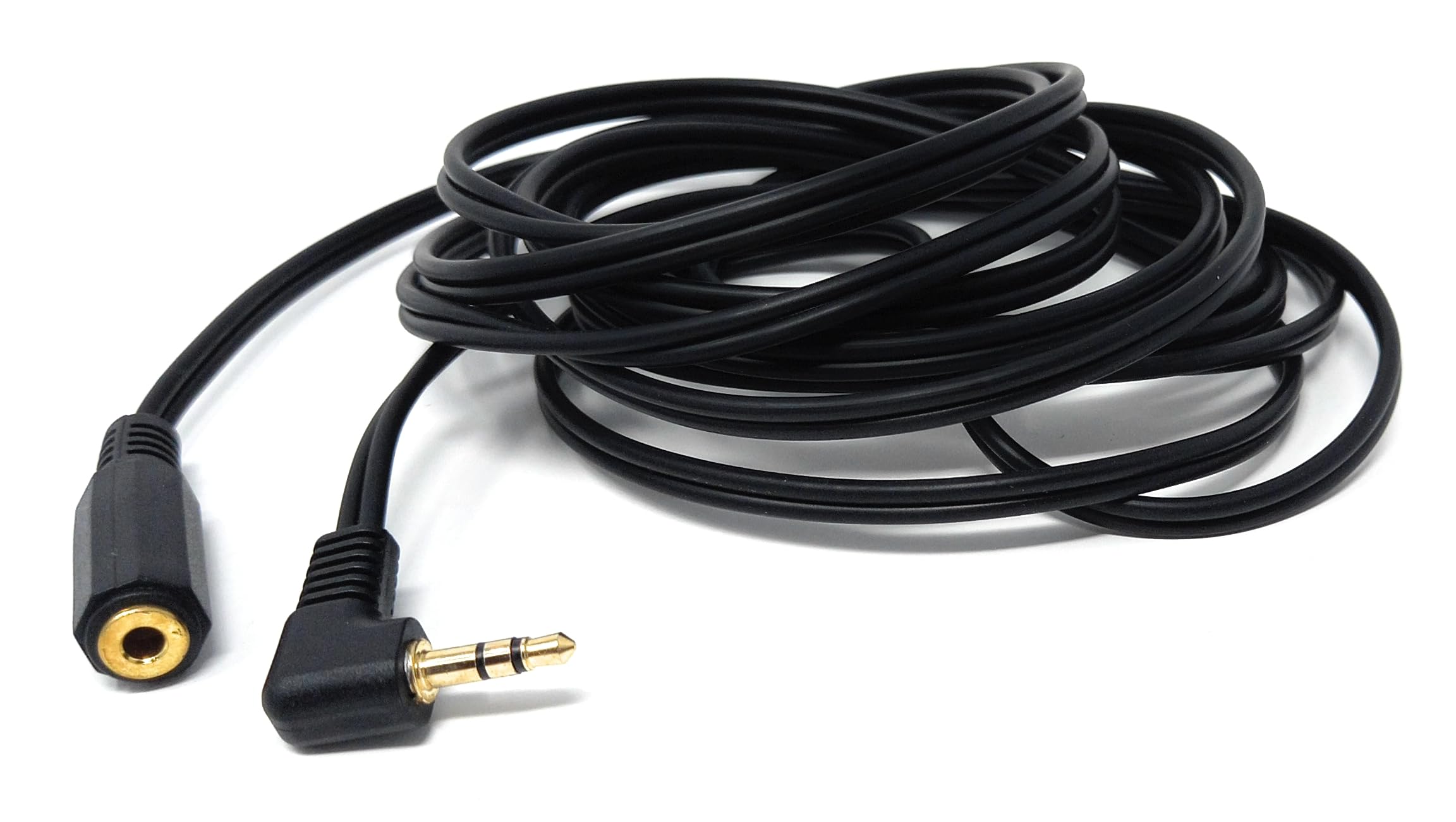 DRUT 3.5mm Right Angle Stereo Jack to Socket Headphone, Audio Devices AUX 1/8'' Extension Cable Lead