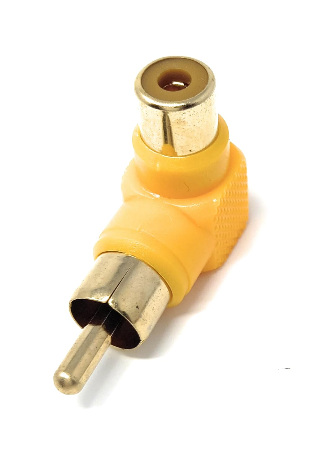 DRUT RCA Phono Right Angled Adapter Audio Plug to Socket Male to Female Gold Plated