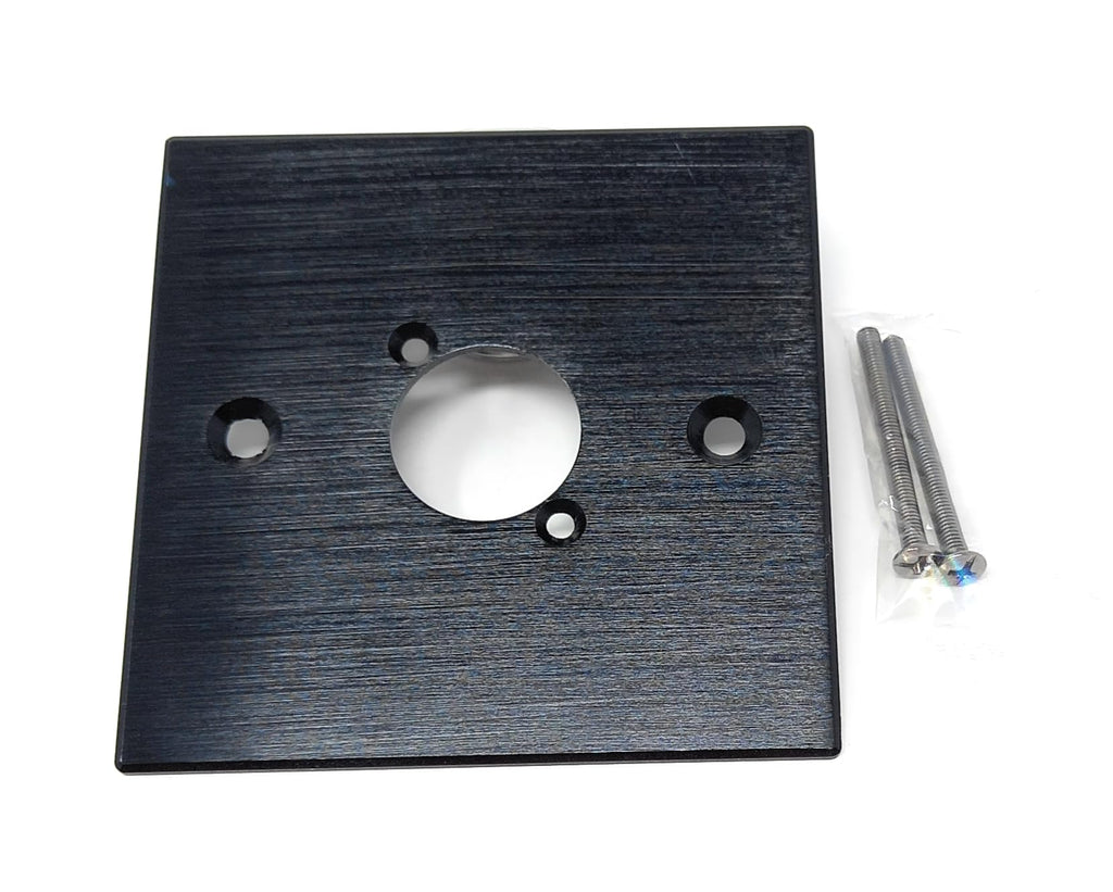 Brushed Aluminium Wall Plate, 86x86mm, D-Series Hole, Compatible with Neutrik, HDMI, USB, RJ45, BNC, RCA, XLR Wall Faceplates