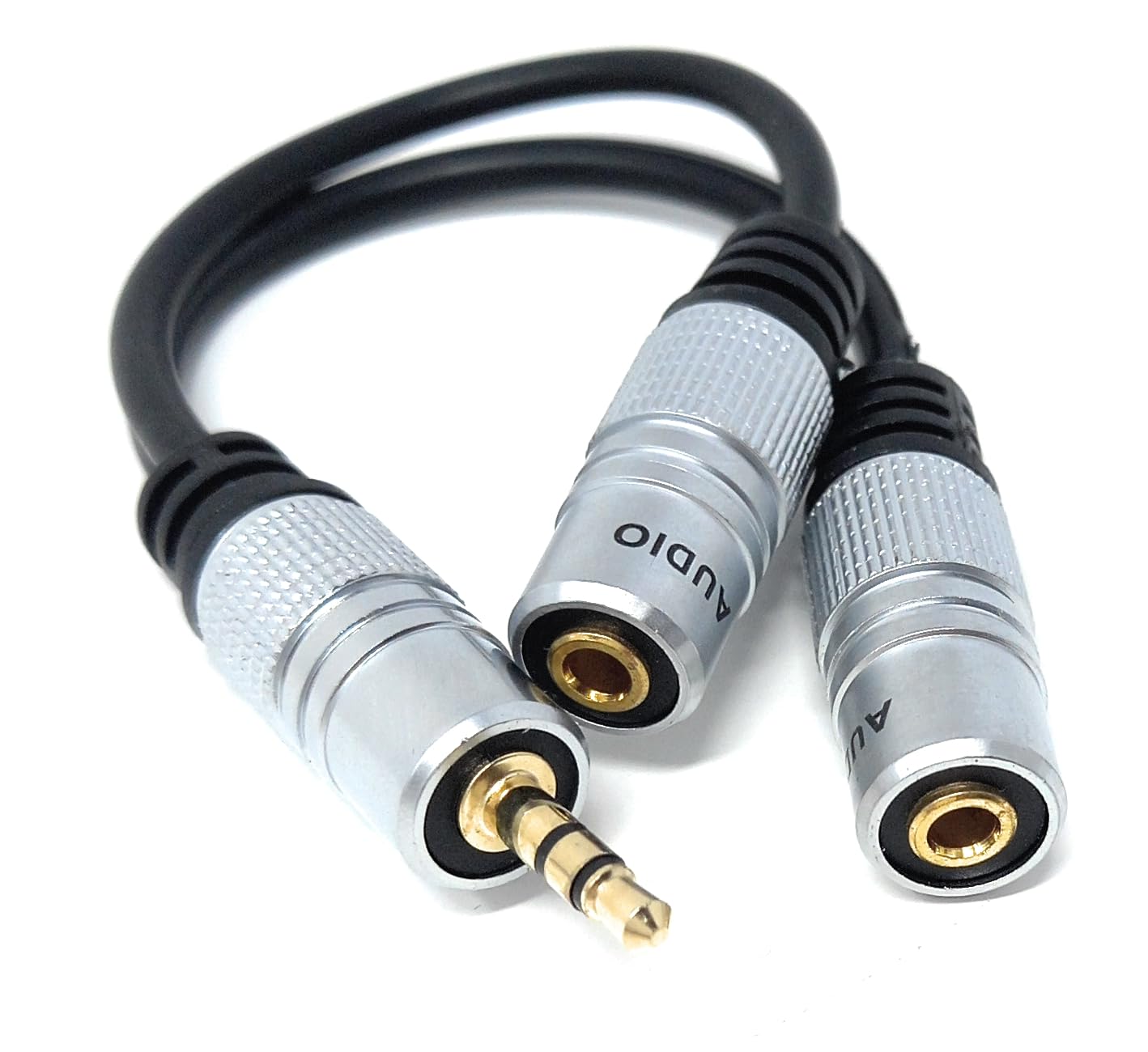 DRUT 15cm 3.5mm Headphone Splitter Jack Male to 2 x Dual Socket Female Cable Lead Audio Stereo Y-Splitter AUX Adapter