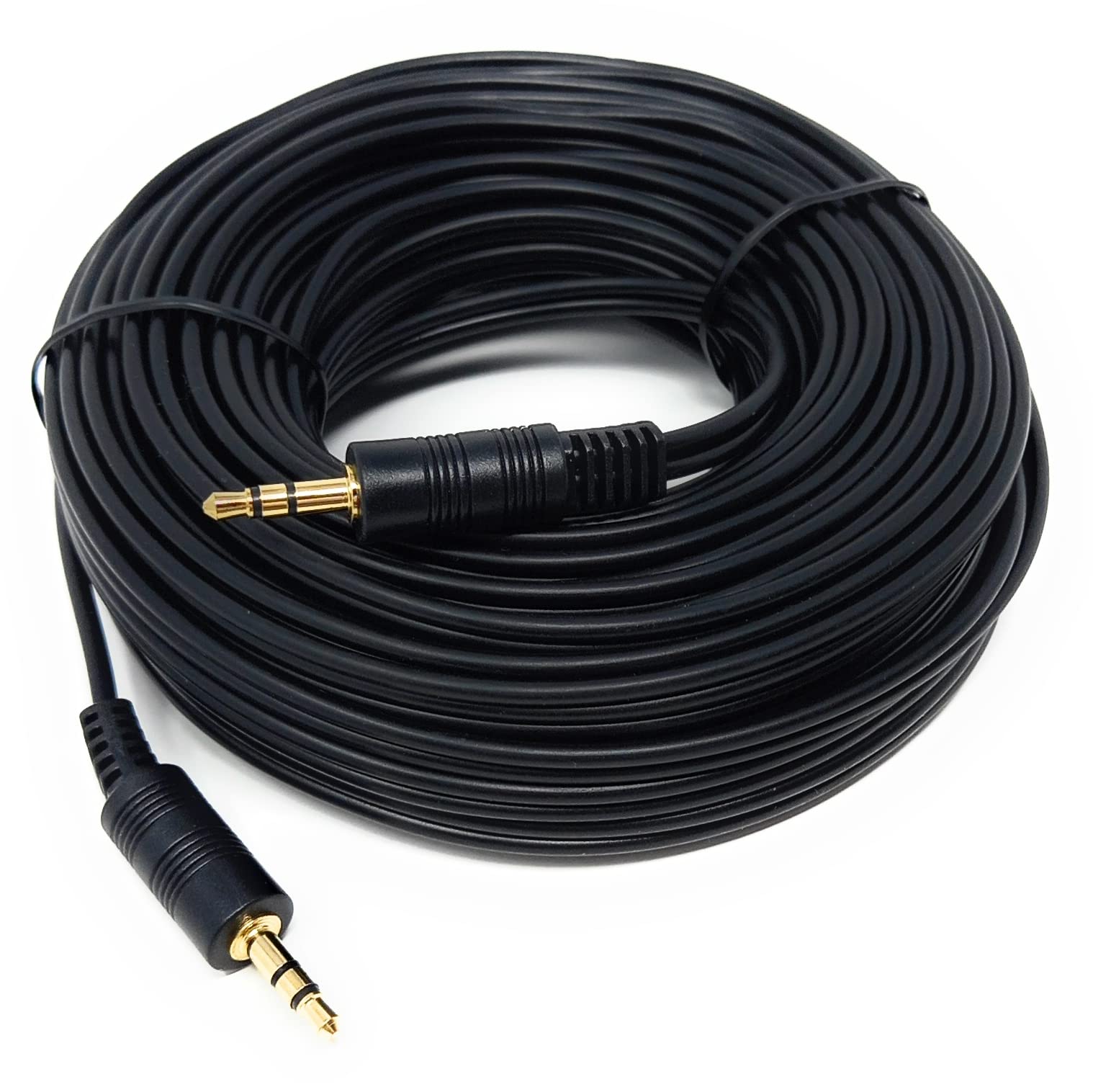 DRUT 3.5mm to 3.5mm Stereo Audio AUX Cable Gold Connectors, Small 3 pin Jack to Jack Speaker Lead