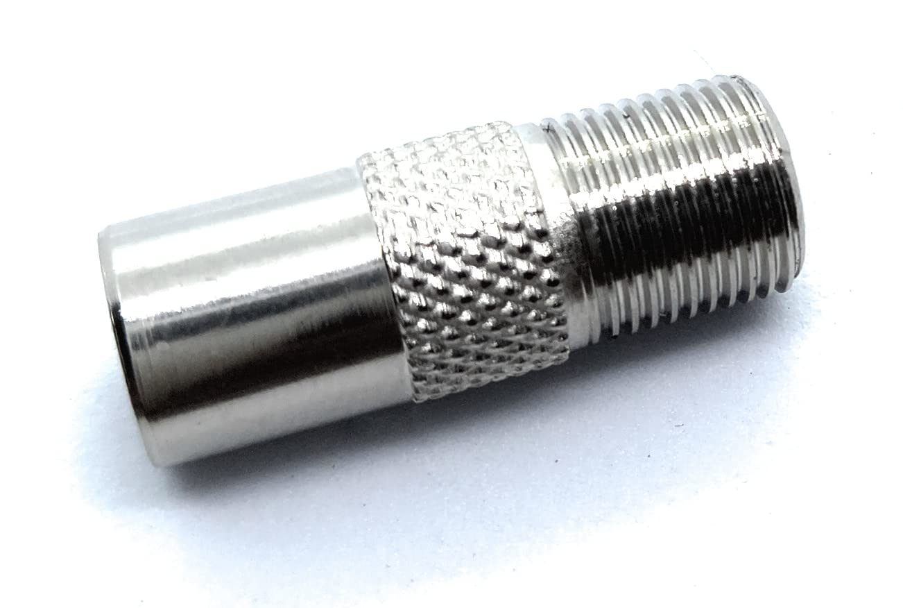 DRUT TV RF Male to F Type Screw Connector Socket Aerial Coax Adapter Coaxial Plug