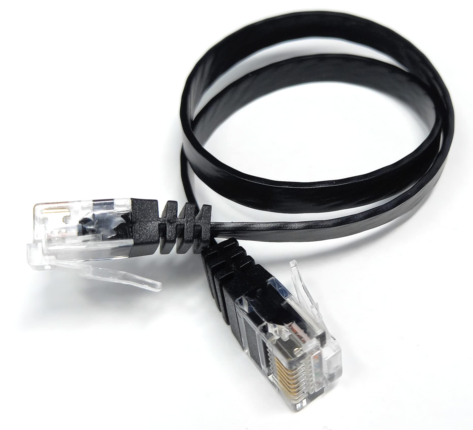 DRUT FLAT CAT6 RJ45 Ethernet LAN Patch Cable, Low Profile GIGABIT Full Copper 32AWG, Lead Allows Up to 1000Mbps Speed