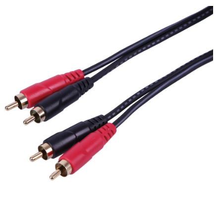 2x RCA to RCA Phono Mono Male Audio Cable Lead