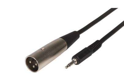 3.5mm Mono TS Jack to 3 Pin XLR Plug Cable Lead