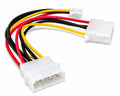 DRUT Molex Extension Cable, 4 Pin Female to 4Pin Male with 4Pin Female Floppy Power Connector, LP4 to Berg Mini-Spox PSU Adapter for PC Power Supply and Legacy Drives