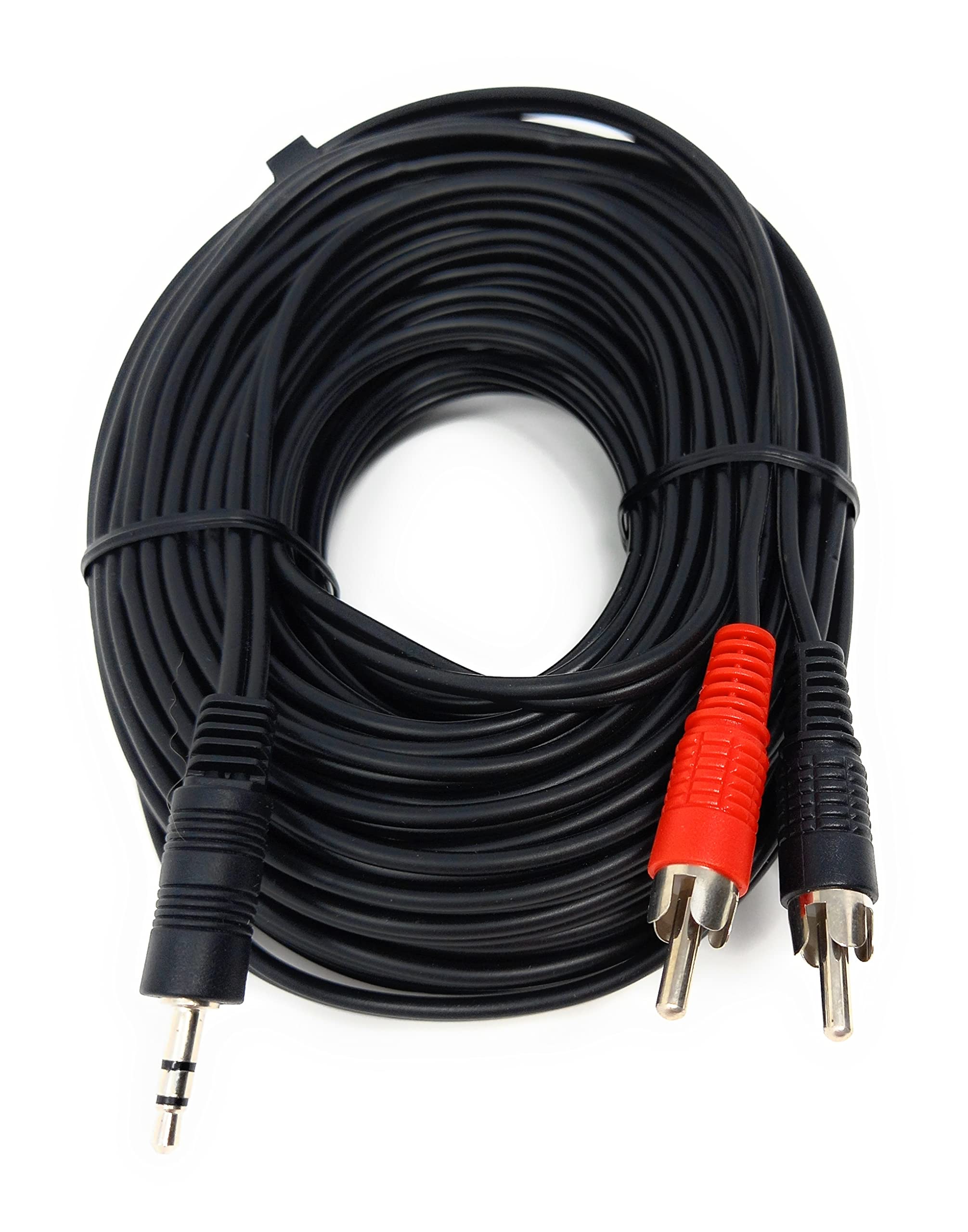 DRUT 3.5mm to Twin RCA Stereo Aux Phono Audio Cable Mini Jack Lead Cord Y Splitter Headphone Cord RCA Y Splitter Adapter