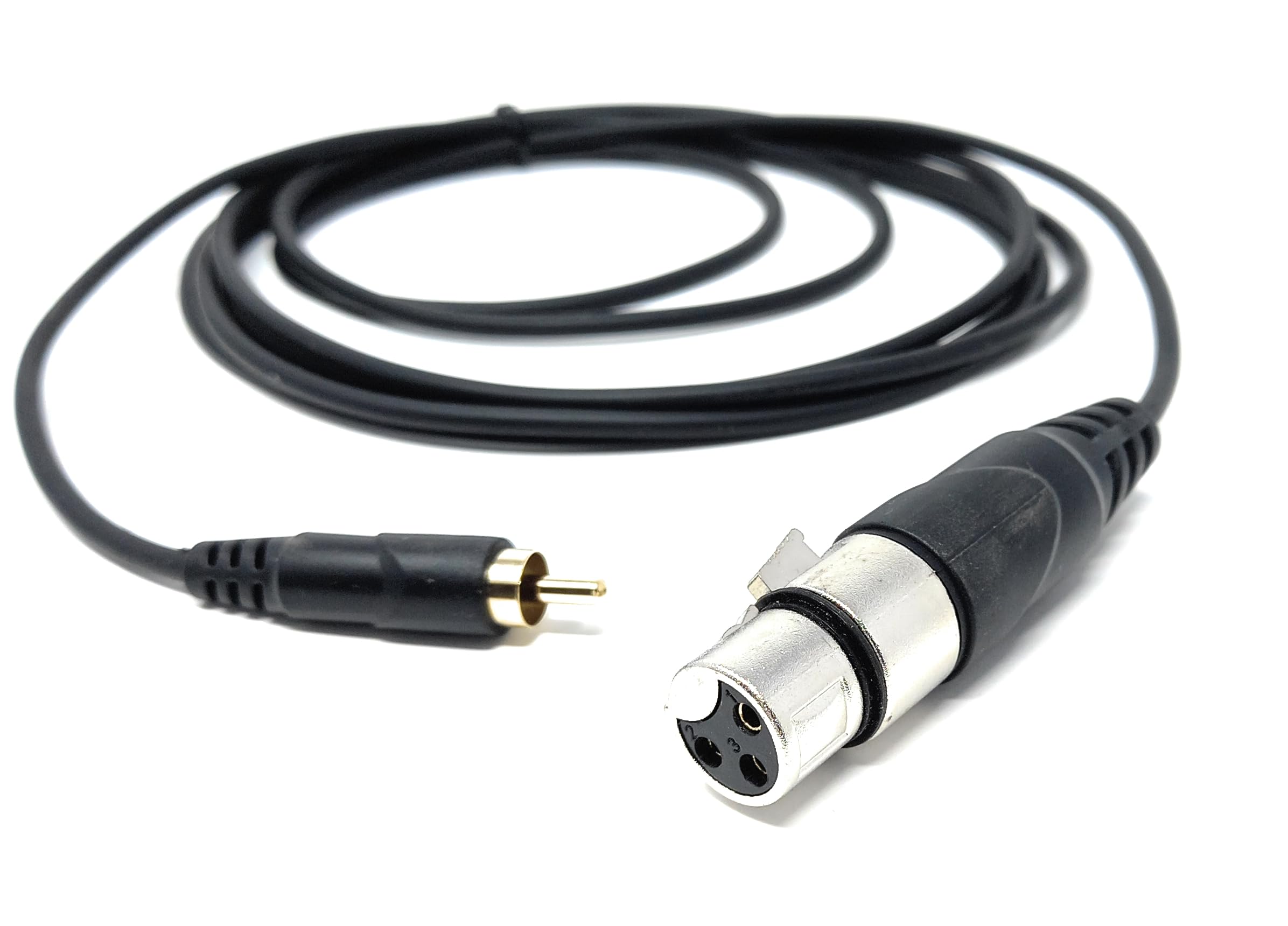 DRUT 3-Pin XLR Female to RCA Phono Audio Cable – Gold-Plated Connector, Soft, flexible PVC Coat, for Microphone, CD Player, Speaker, Mixer & Amplifier