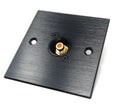 Brushed Aluminium Single RCA Phono Socket Female AV Audio Video D-Series Outlet Wall Faceplate – Durable Metal Plate with Screws Included