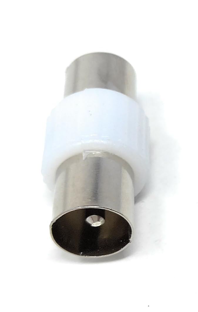 DRUT TV Aerial Coaxial Coupler, Male to Male, RF Coax Aerial Adapter, Antenna Cable Adapter