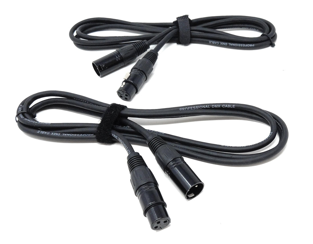 DRUT 2-Pack XLR Microphone Cables – XLR Male to Female Audio Leads for Mic, Mixer, Amplifier, DJ, Speaker, and Sound Console Connections