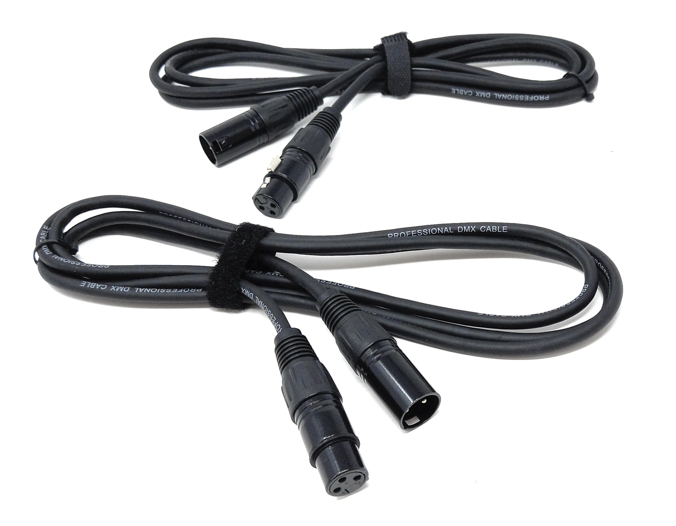 DRUT 2-Pack XLR Microphone Cables – XLR Male to Female Audio Leads for Mic, Mixer, Amplifier, DJ, Speaker, and Sound Console Connections