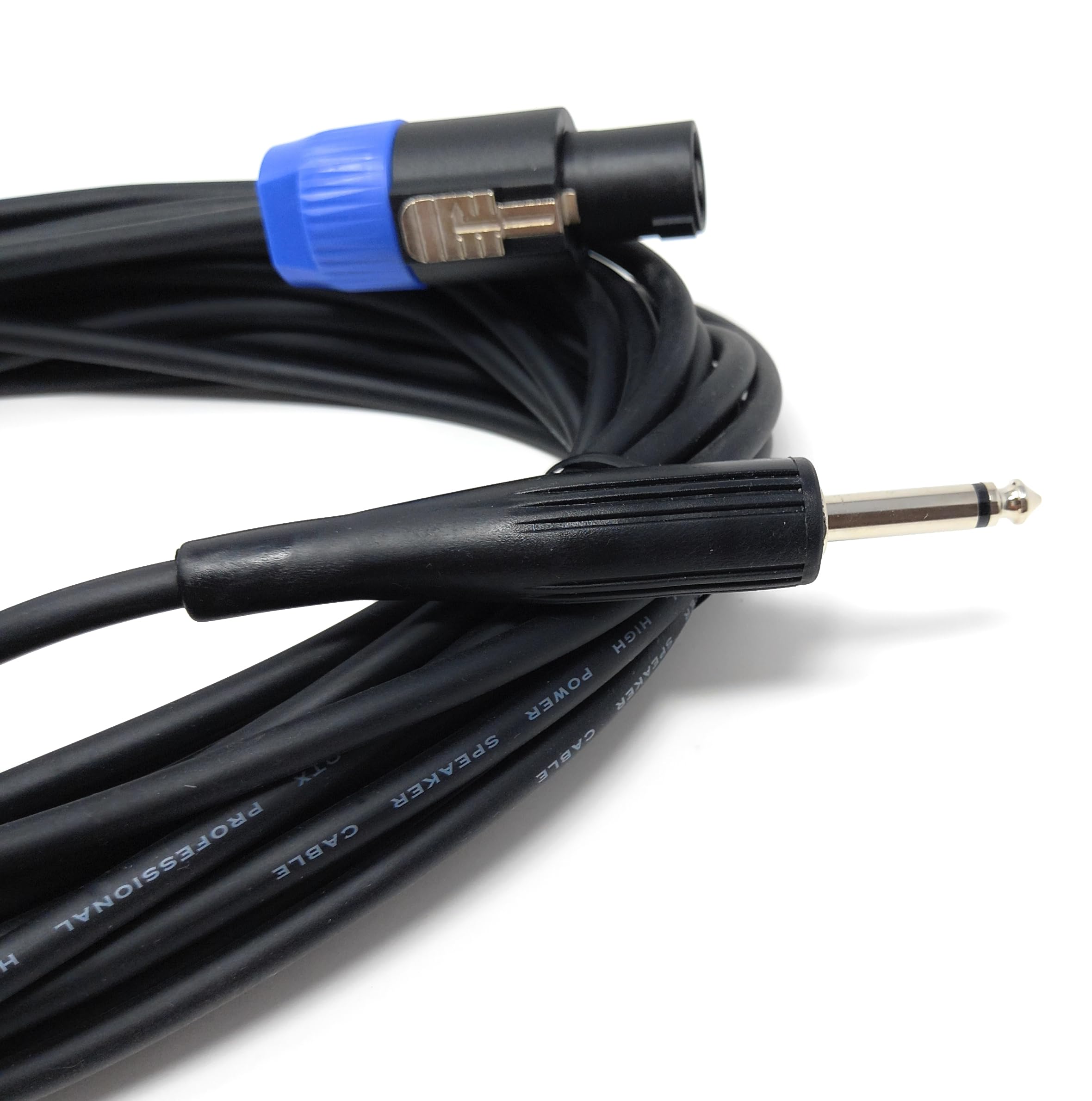 Speakon to 6.35mm 1/4'' Jack Low Loss PA Speaker, Guitar, Music Instrument Cable Lead